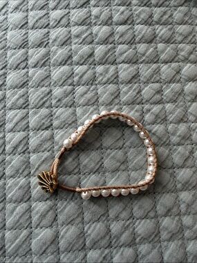 Handwoven Pearl Wrap Bracelet - Gold Accent, Lele Sadoughi